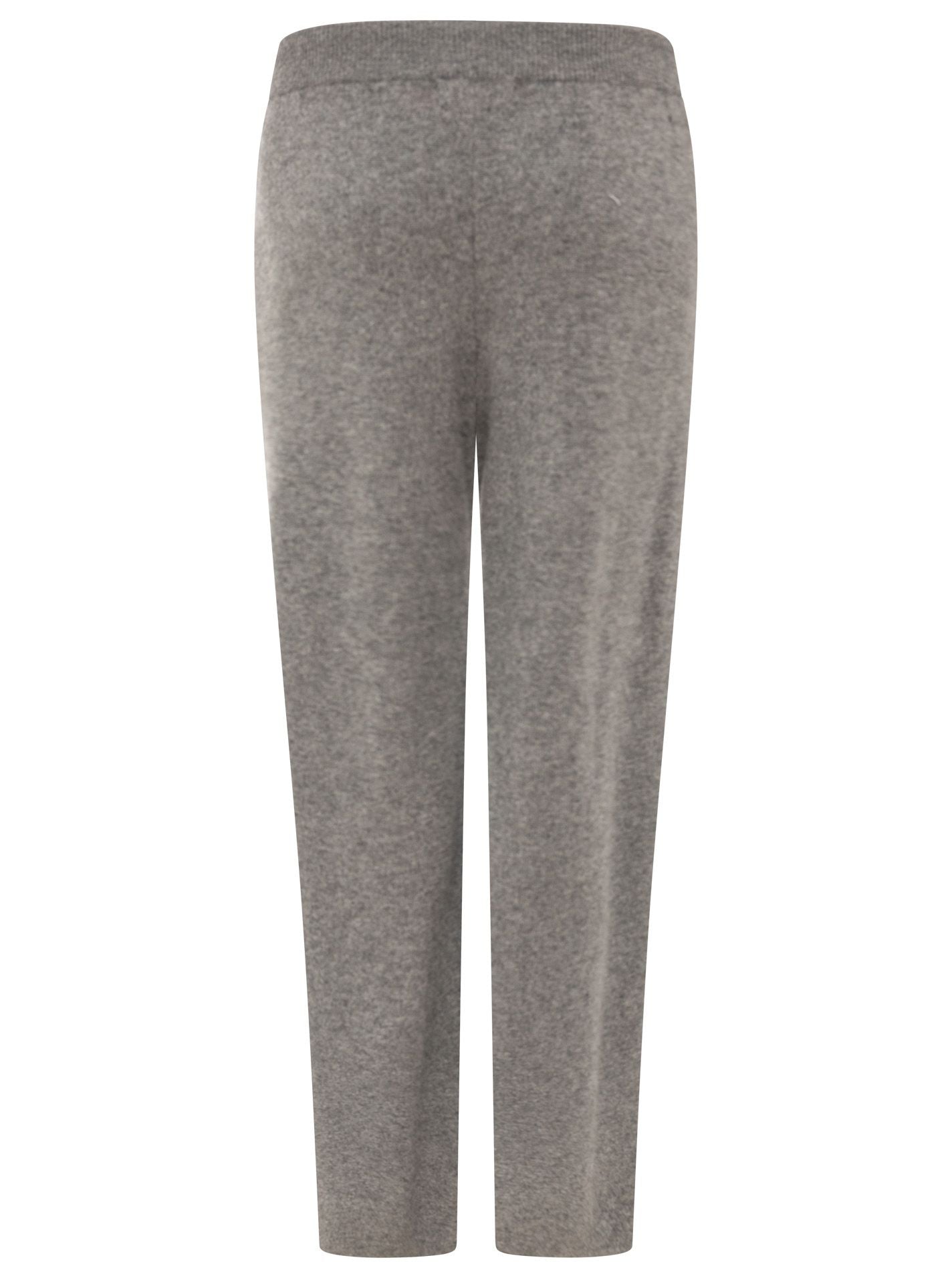 Zwillingsherz Kaschmir Hose "Cozy Wide Leg" (100% Cashmere) - Grau