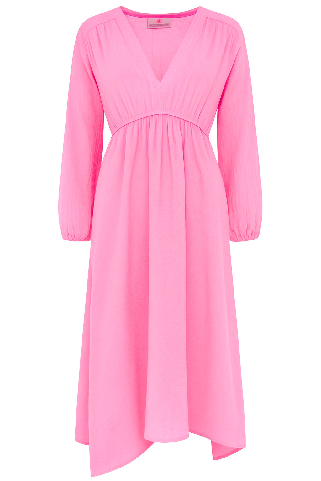 Zwillingsherz - Musselin Kleid lang - Pink