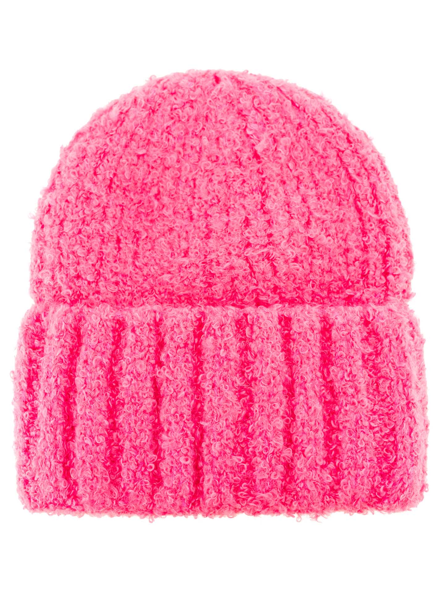 Zwillingsherz - Boucle-Mütze - Pink