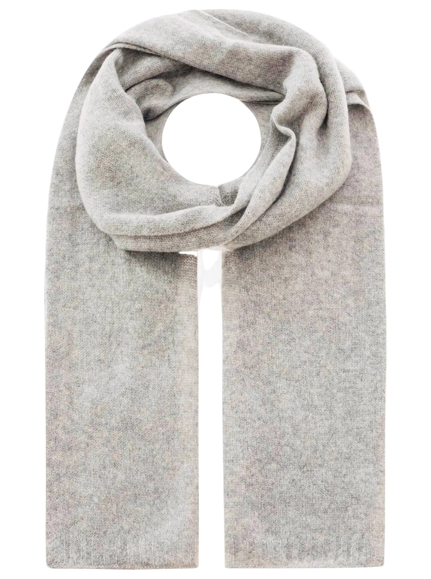 Zwillingsherz 100% Cashmere/Kaschmir Schal - Hellgrau