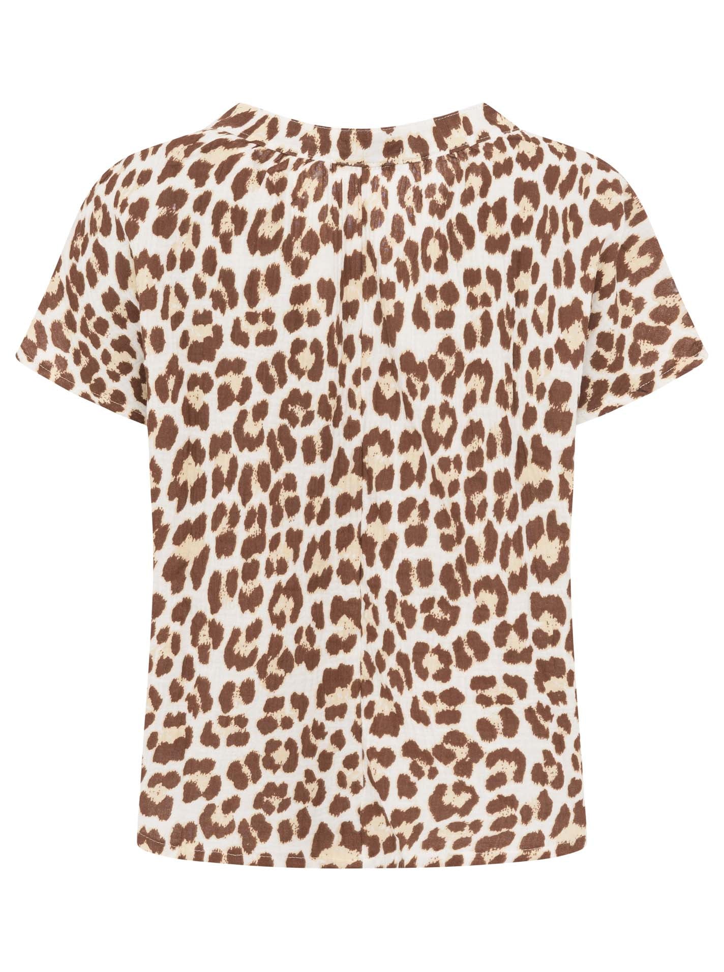 Zwillingsherz - Musselin Bluse Kurzarm - Leo Braun