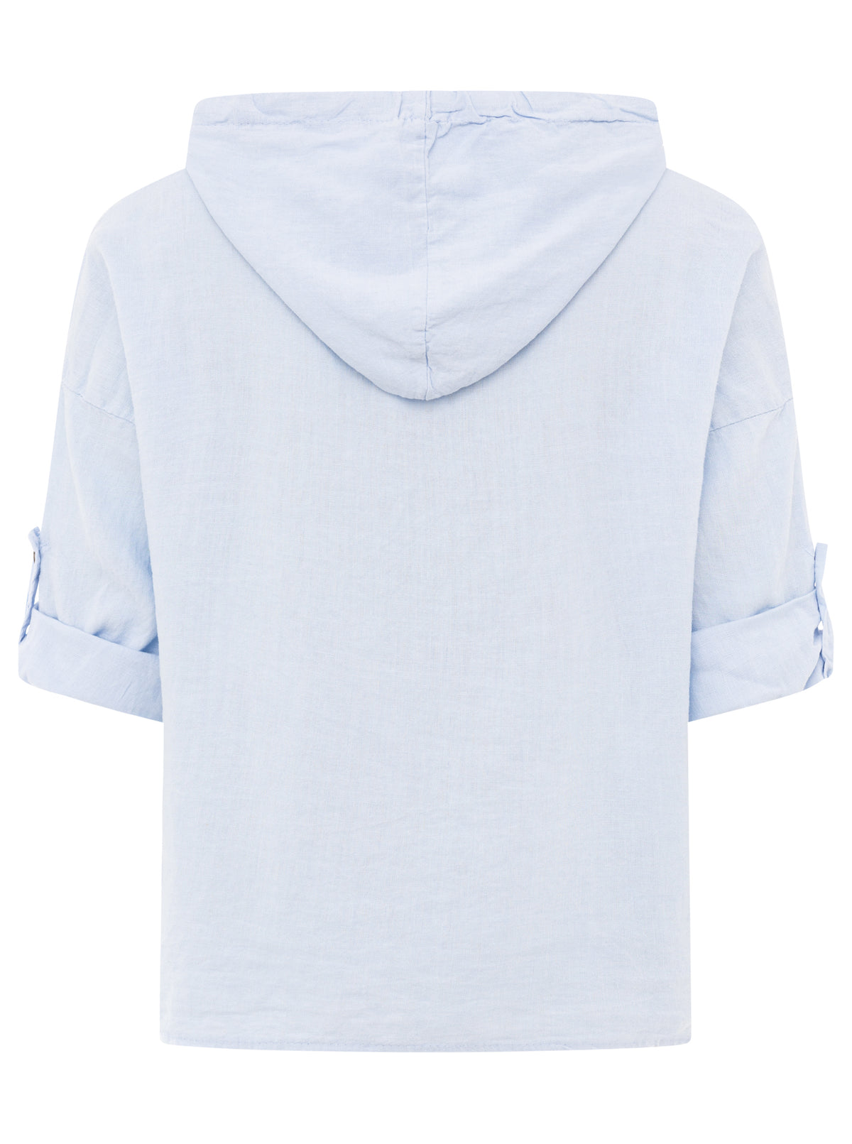 Zwillingsherz - Leinen Kapuzenbluse "Sommer" - Hellblau
