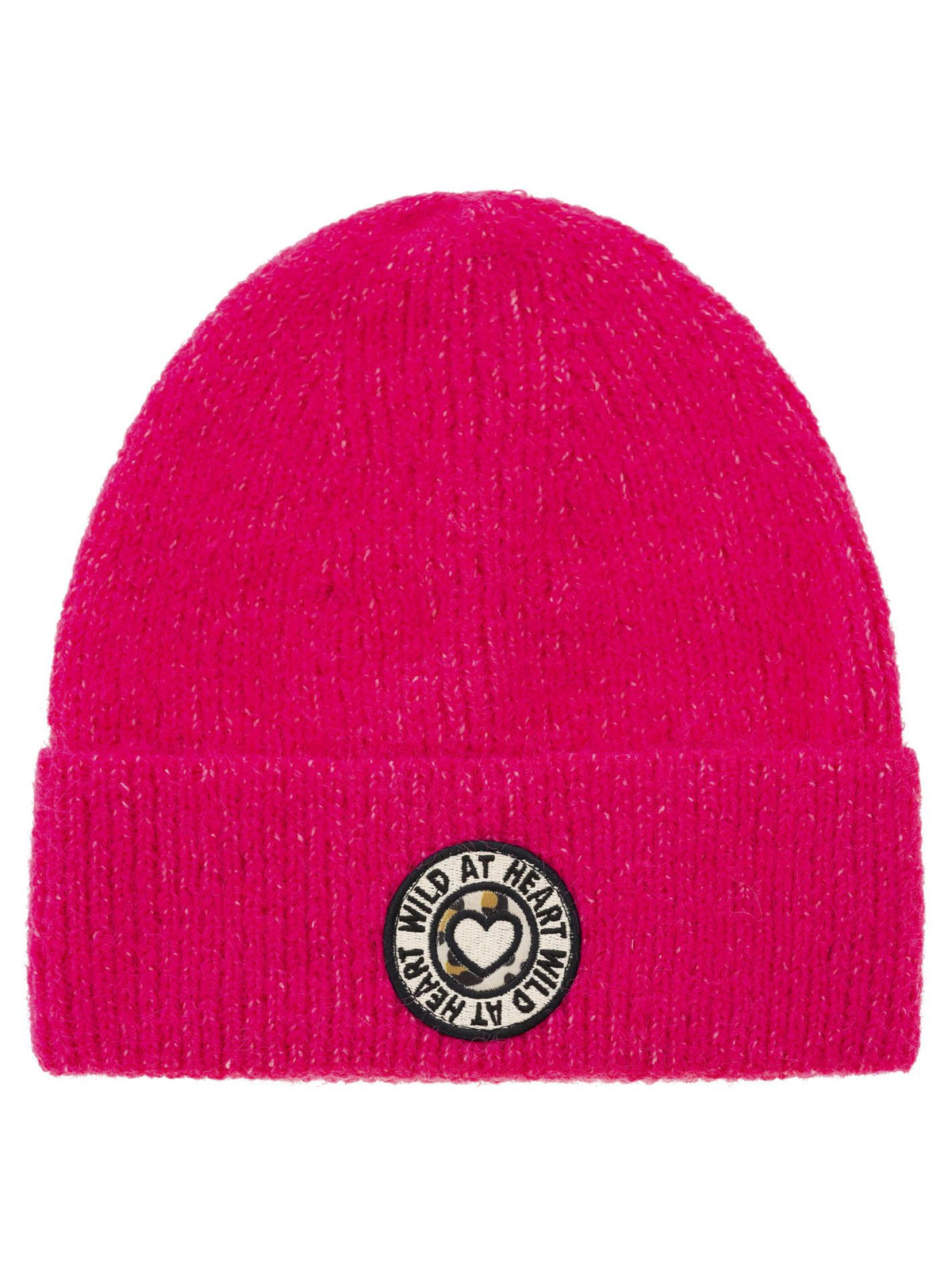 Zwillingsherz Umschlagmütze Wolle “Wild at Heart Leo” - Pink