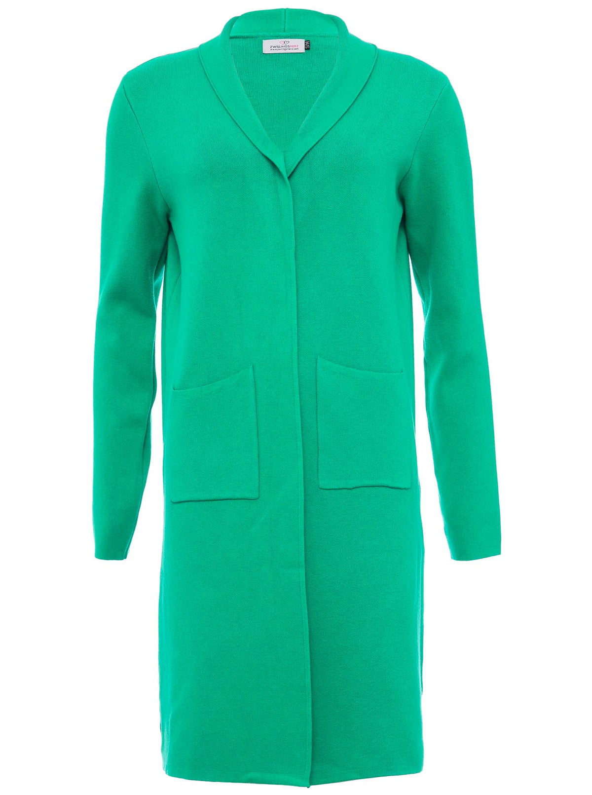 Zwillingsherz Strickjacke Schalkragen Jessy - Grün
