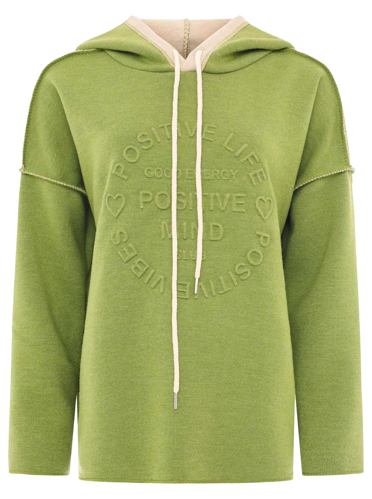 Zwillingsherz - Made in Italy Hoodie "Positive Mind" - Grün