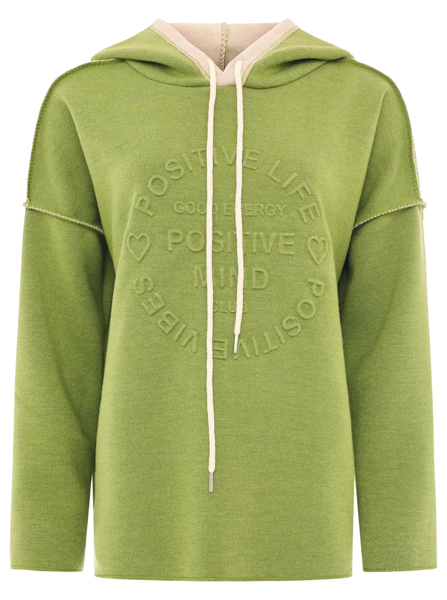 Zwillingsherz - Made in Italy Hoodie "Positive Mind" - Grün