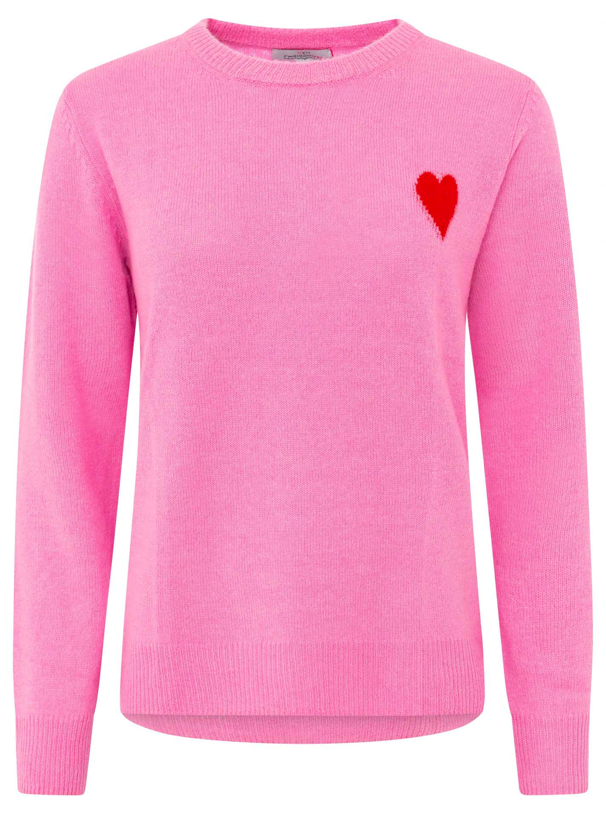 Zwillingsherz 100% Kaschmir / Cashmere Pullover Herzchen - Pink