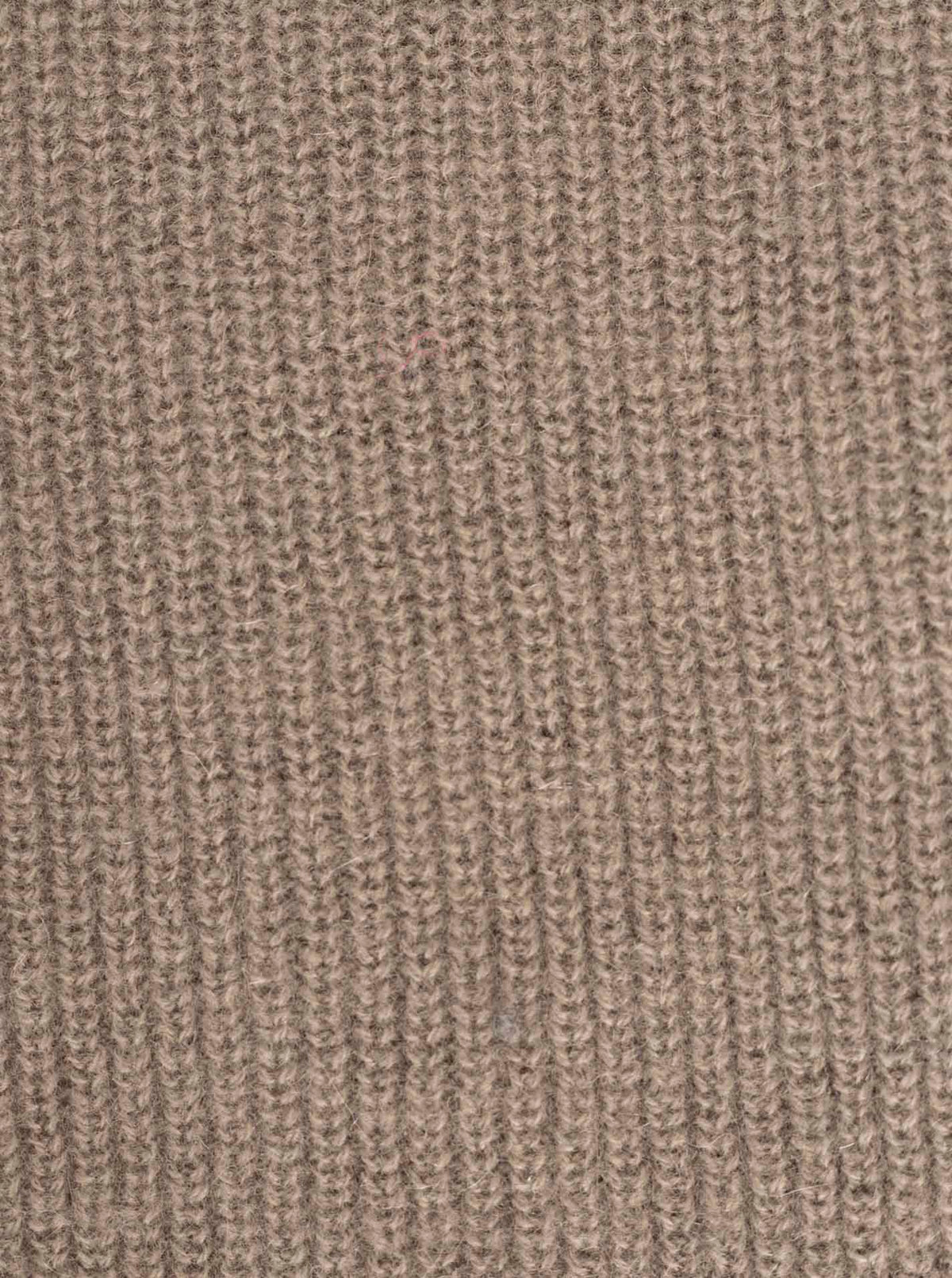 Zwillingsherz 100% Kaschmir Gerippter Schal "Cozy" - Taupe