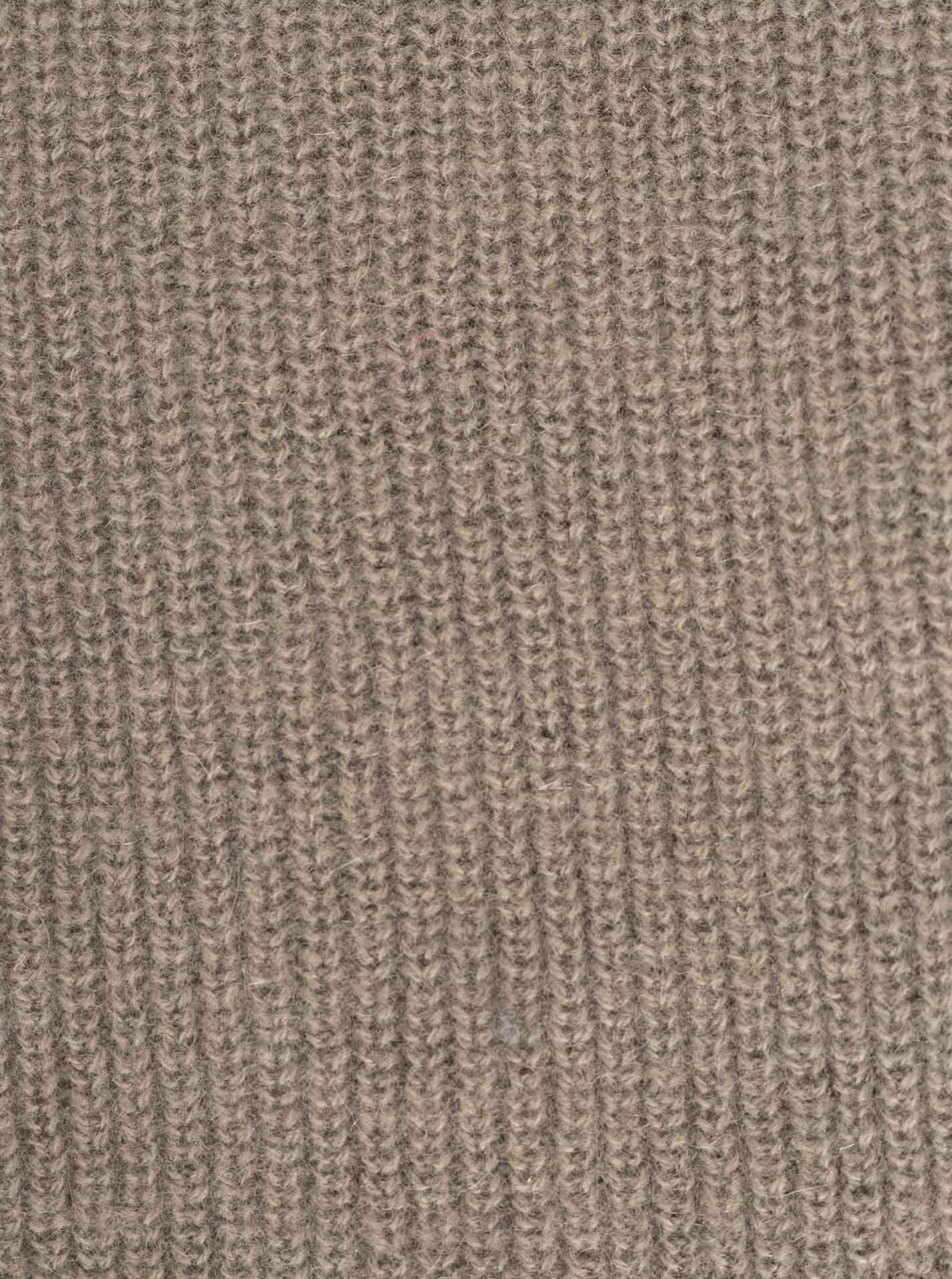 Zwillingsherz 100% Kaschmir Gerippter Schal "Cozy" - Taupe