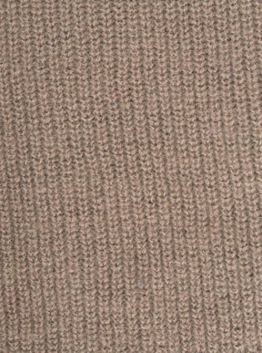 Zwillingsherz 100% Kaschmir Gerippter Schal "Cozy" - Taupe