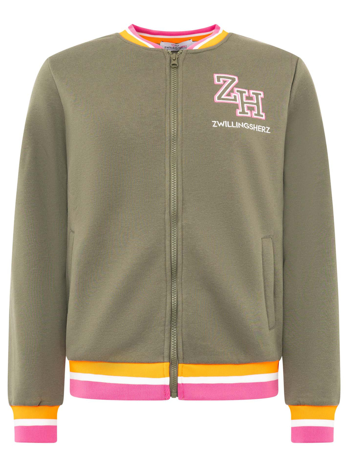Zwillingsherz - Sweatbomberjacke "ZH" - Khaki