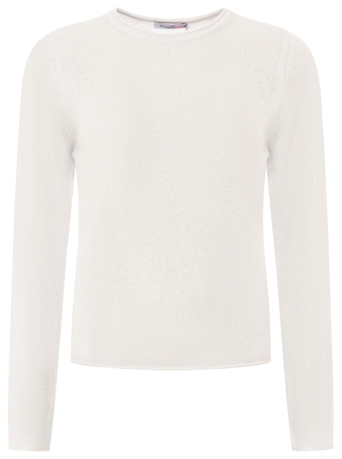Zwillingsherz Kaschmir Pullover Schmaler Langarm (100% Cashmere) - Creme