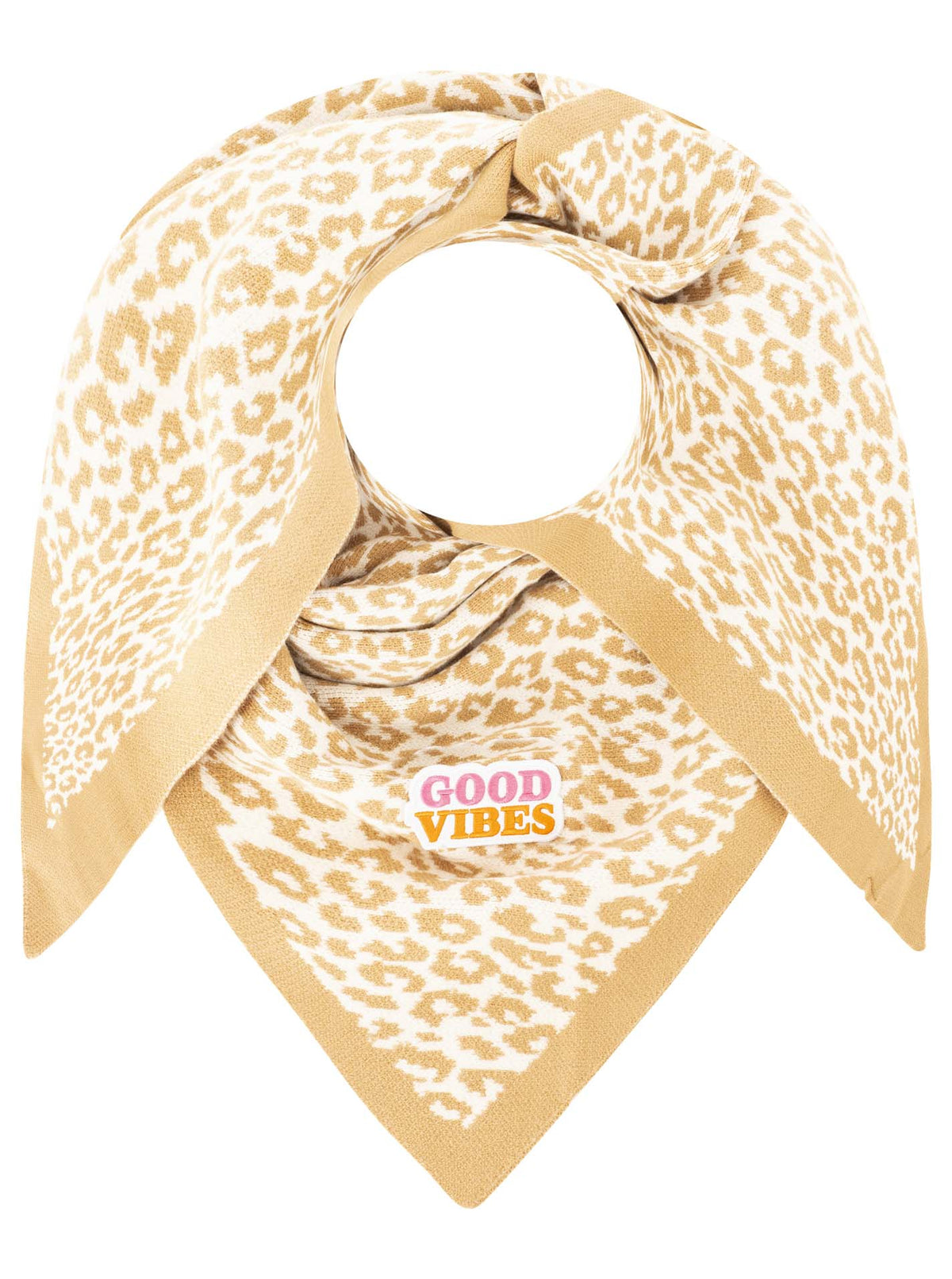 Zwillingsherz Dreieckstuch Leo Patch Beige