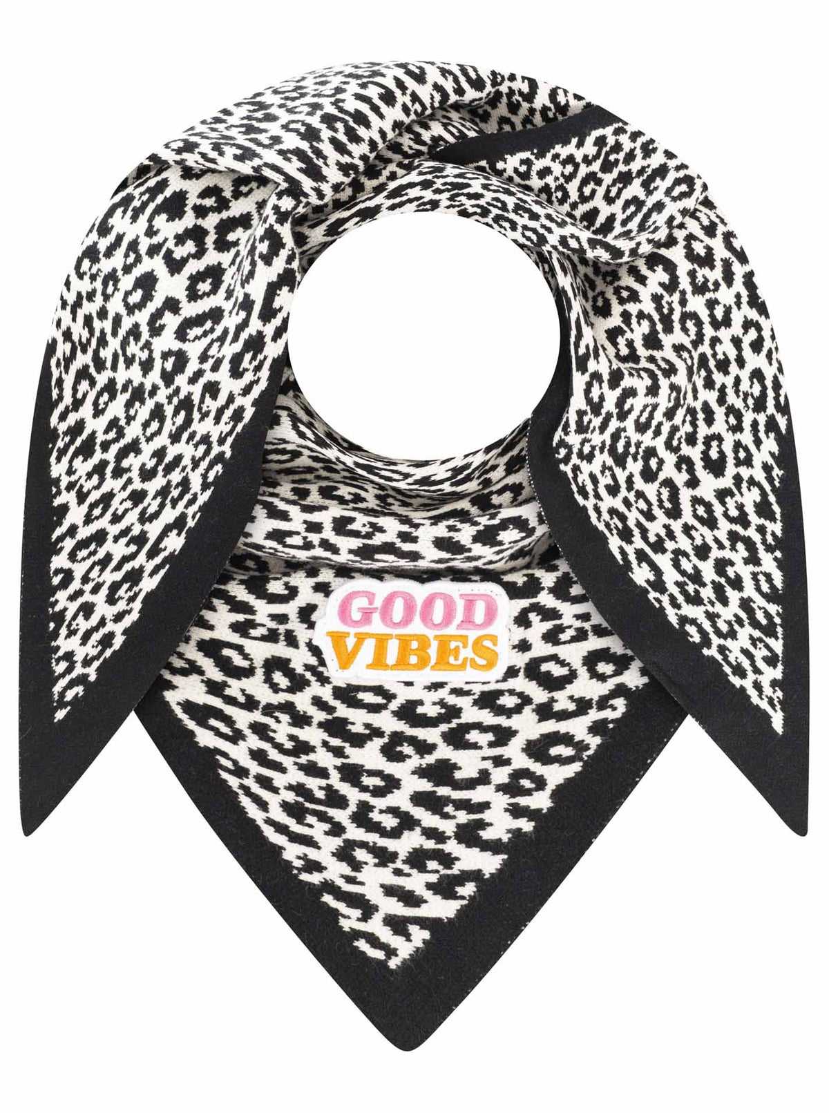 Zwillingsherz Dreieckstuch Leo Patch Schwarz