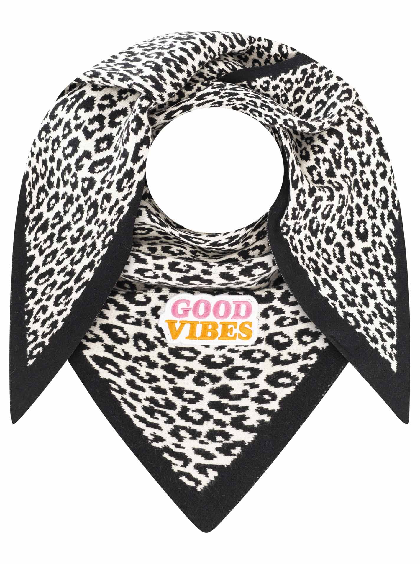 Zwillingsherz Dreieckstuch Leo Patch Schwarz