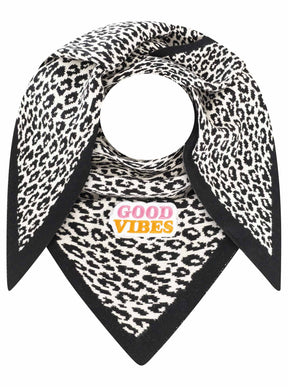 Zwillingsherz Dreieckstuch Leo Patch Schwarz