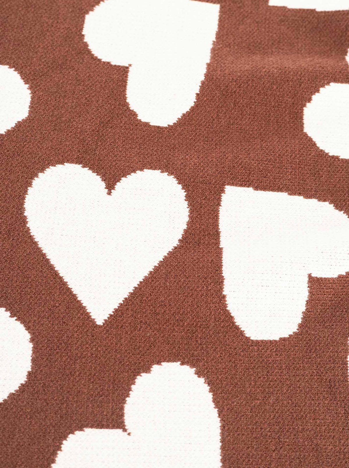 Zwillingsherz Dreieckstuch Teddy Herz Braun Detail