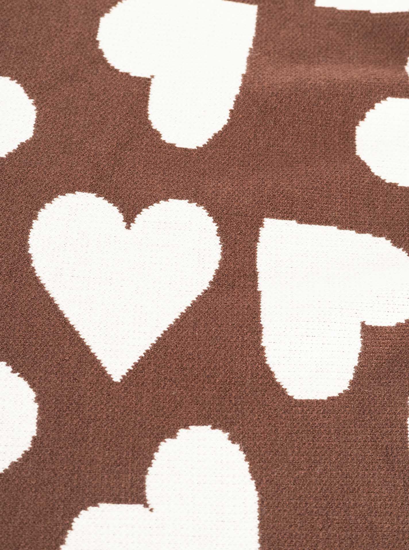 Zwillingsherz Dreieckstuch Teddy Herz Braun Detail
