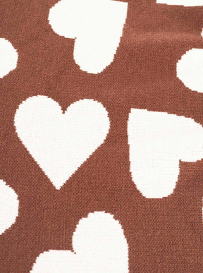 Zwillingsherz Dreieckstuch Teddy Herz Braun Detail