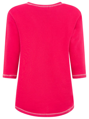 Zwillingsherz -  Sweatshirt "Good Days Smile" - Rot/Magenta