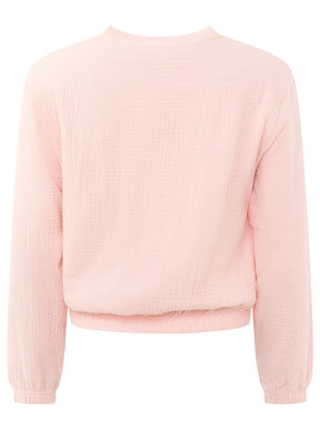 Zwillingsherz - Musselin Zipperjacke- Rosa