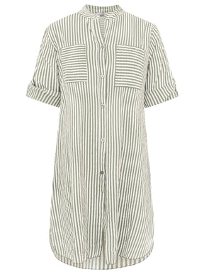 Zwillingsherz - Longbluse Kida (Streifen) - Khaki