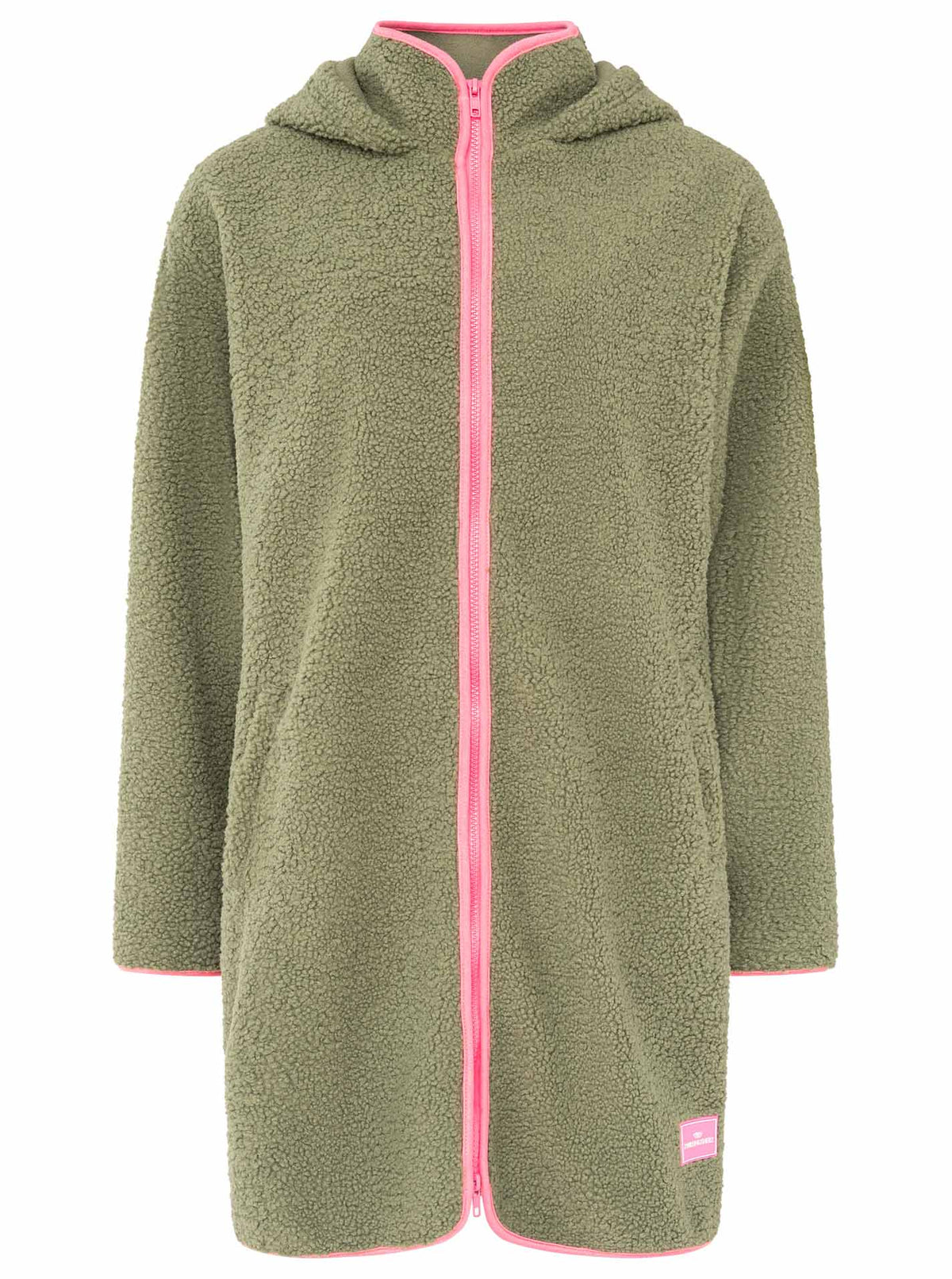 Zwillingsherz - Oversized Hoodiemantel Teddy - Olive