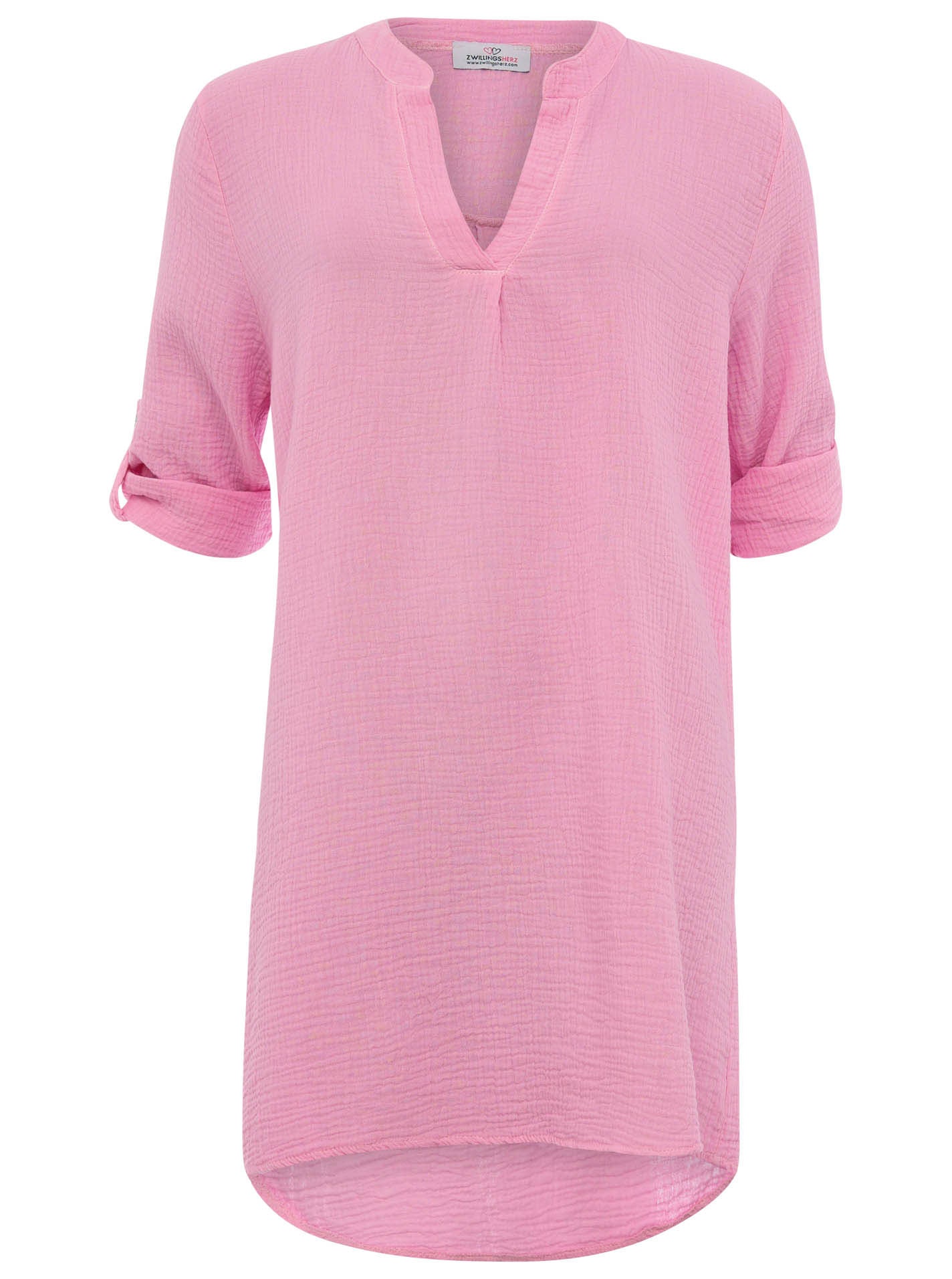 Zwillingsherz Musselin Tunika / Kleid - Rosa (SuperSale - keine Retoure)
