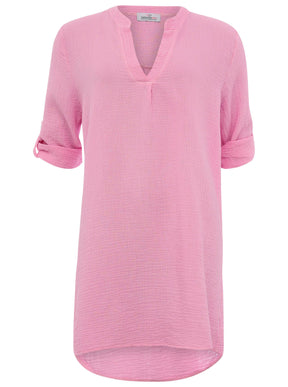 Zwillingsherz Musselin Tunika / Kleid - Rosa (SuperSale - keine Retoure)