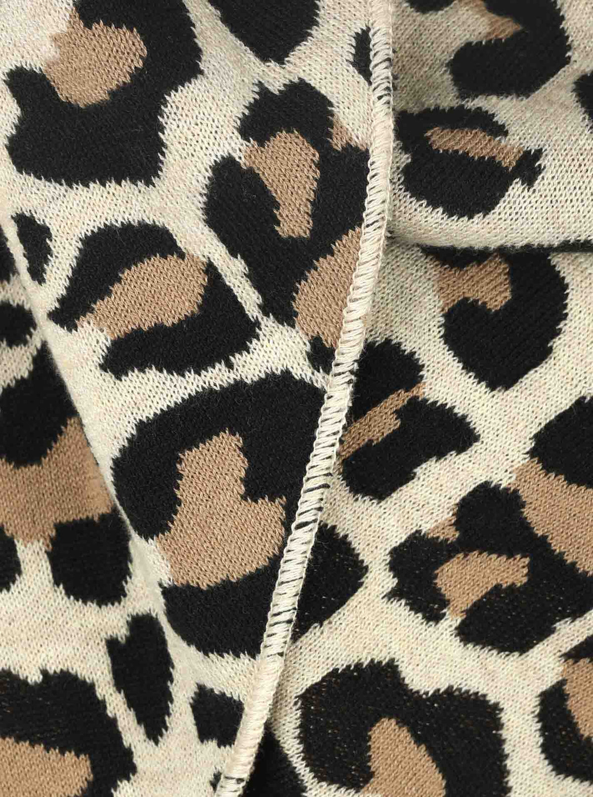 Zwillingsherz - Dreieckstuch "Leo Muster" - Beige/Schwarz