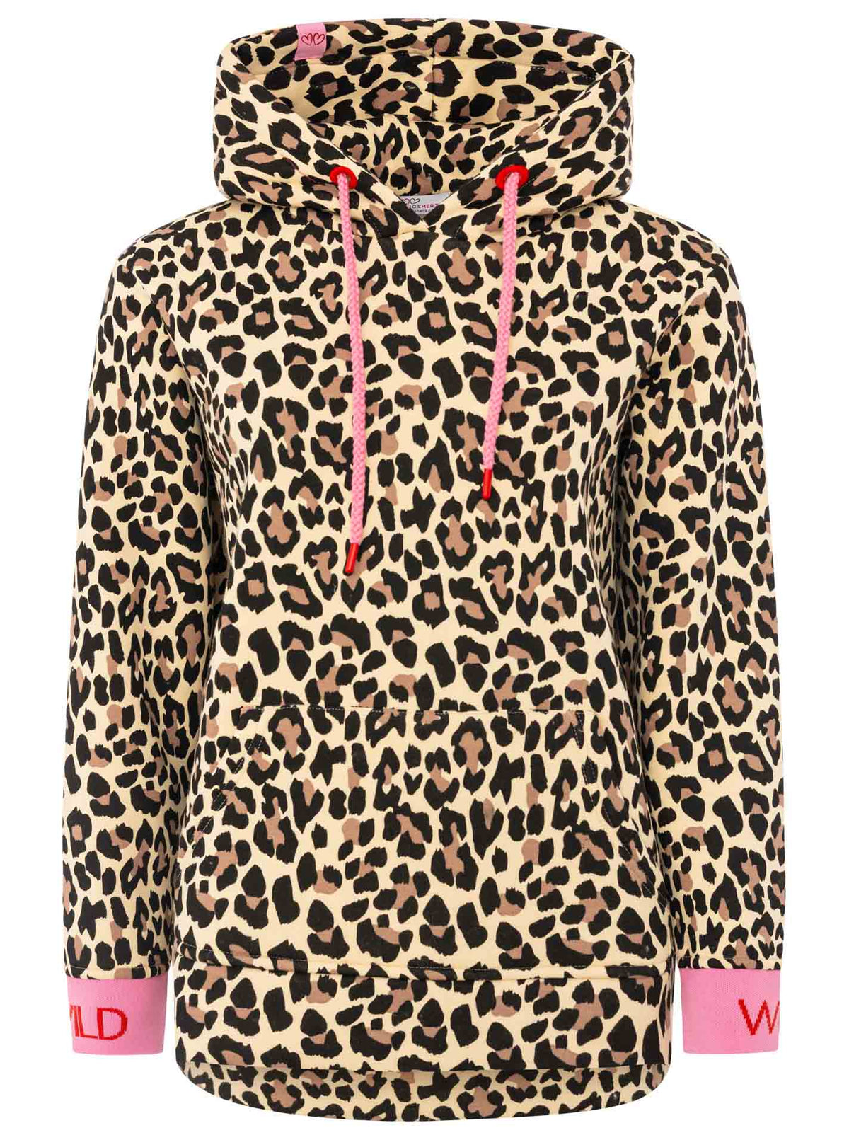 Zwillingsherz - Hoodie "Leo Leopard Wild" - Beige/Schwarz