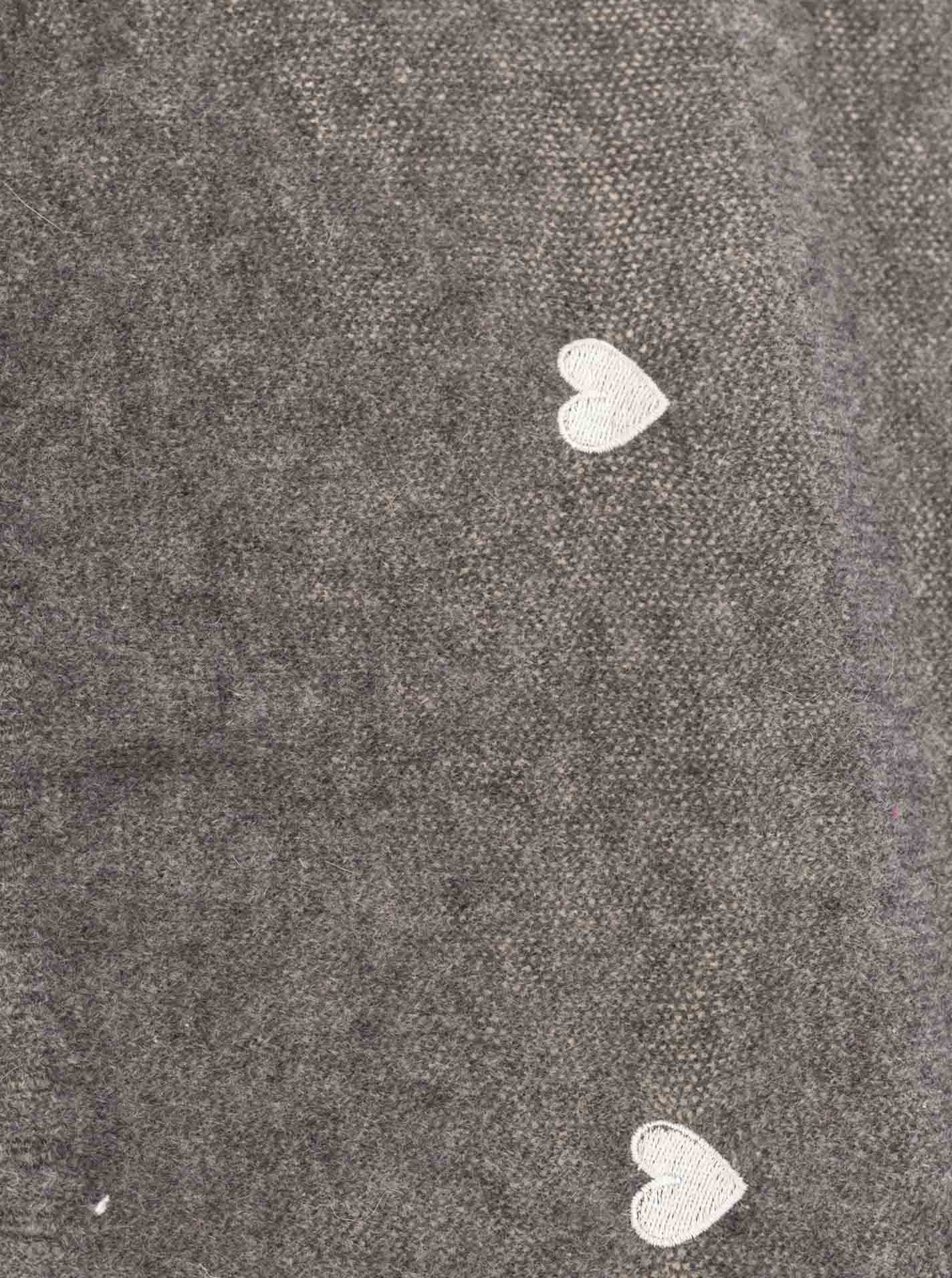 Zwillingsherz 100% Cashmere Schal "Herzchen" - Mittelgrau