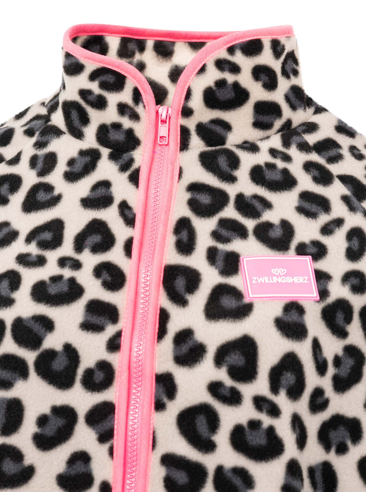 Zwillingsherz - Teddy Fleece Zipper "Leo" - Grau