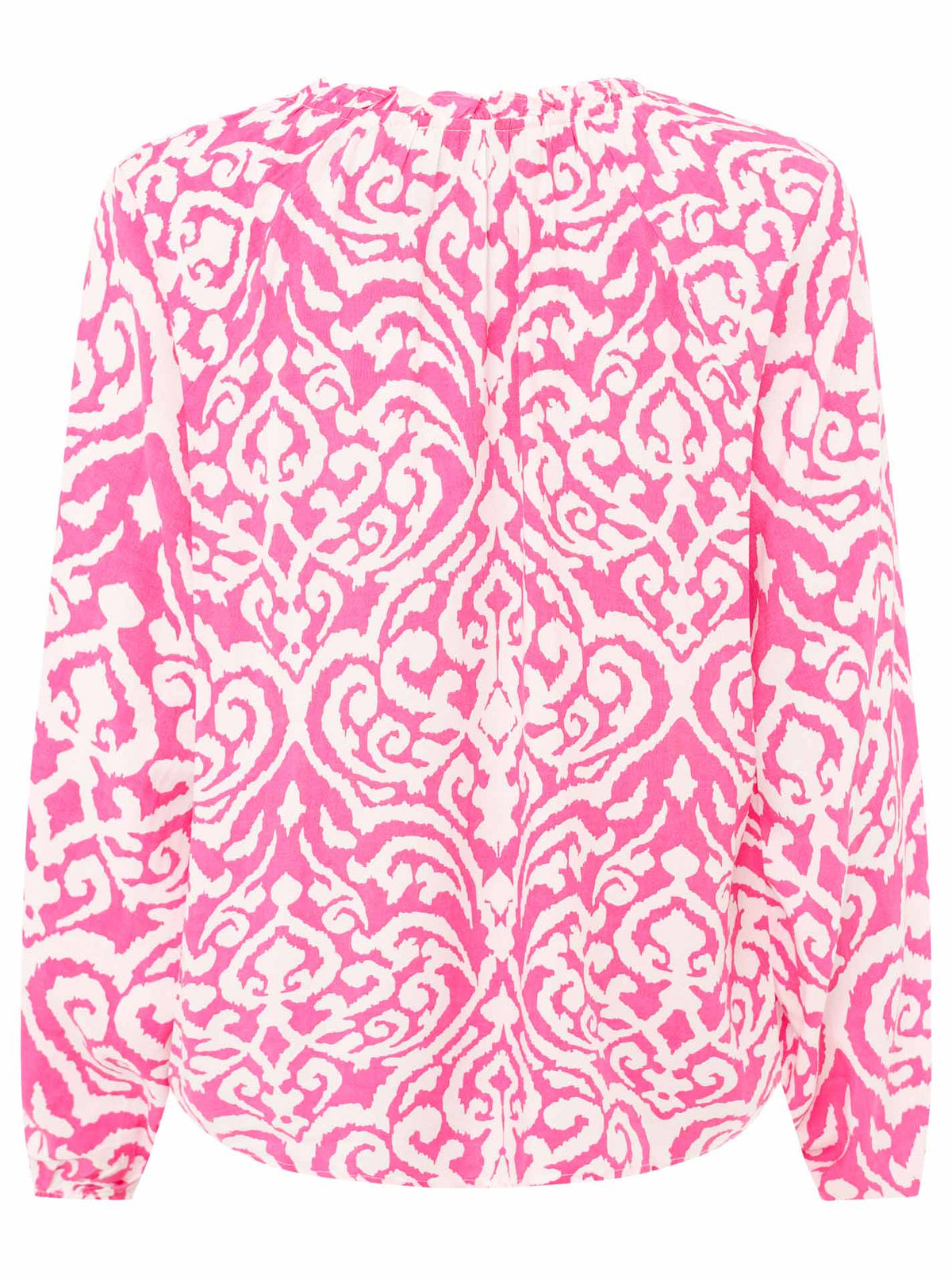 Zwillingsherz - Langarmbluse Ornamente- Pink/Orange