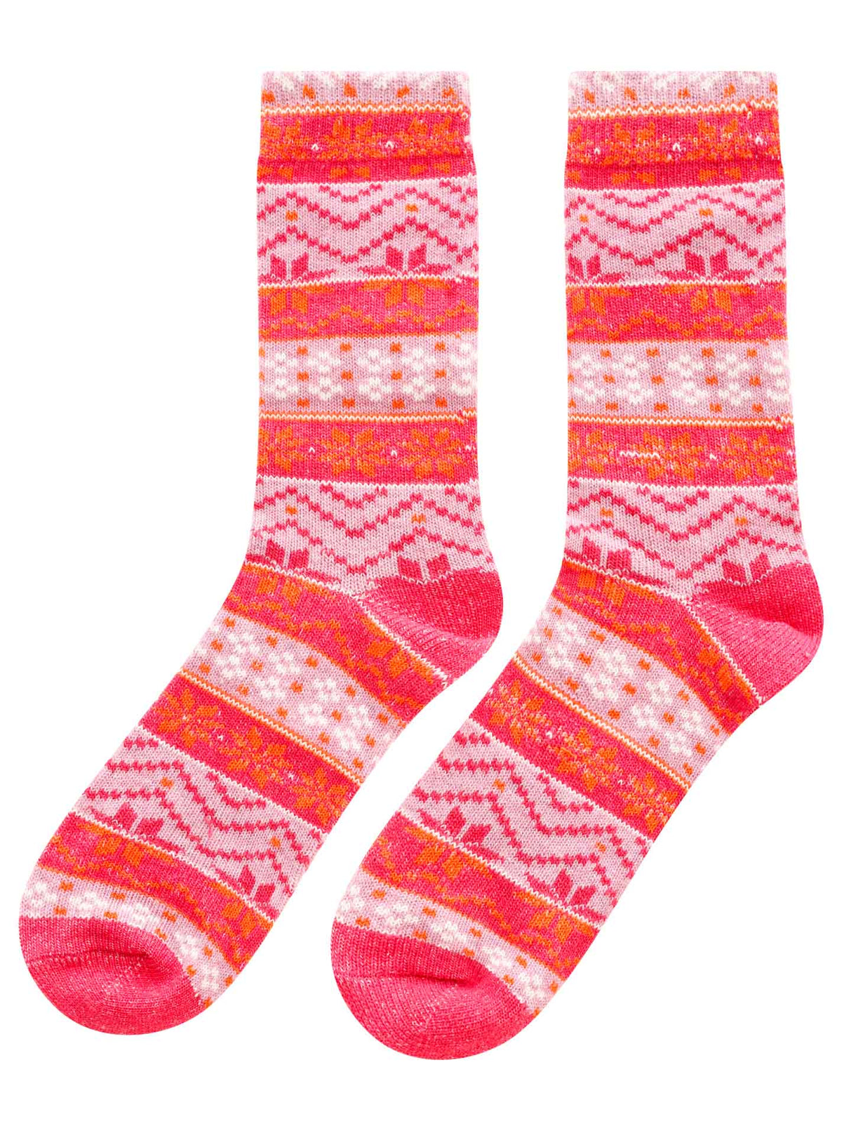 Zwillingsherz - Kuschelsocken Schneeflocke - Pink (1 Paar)