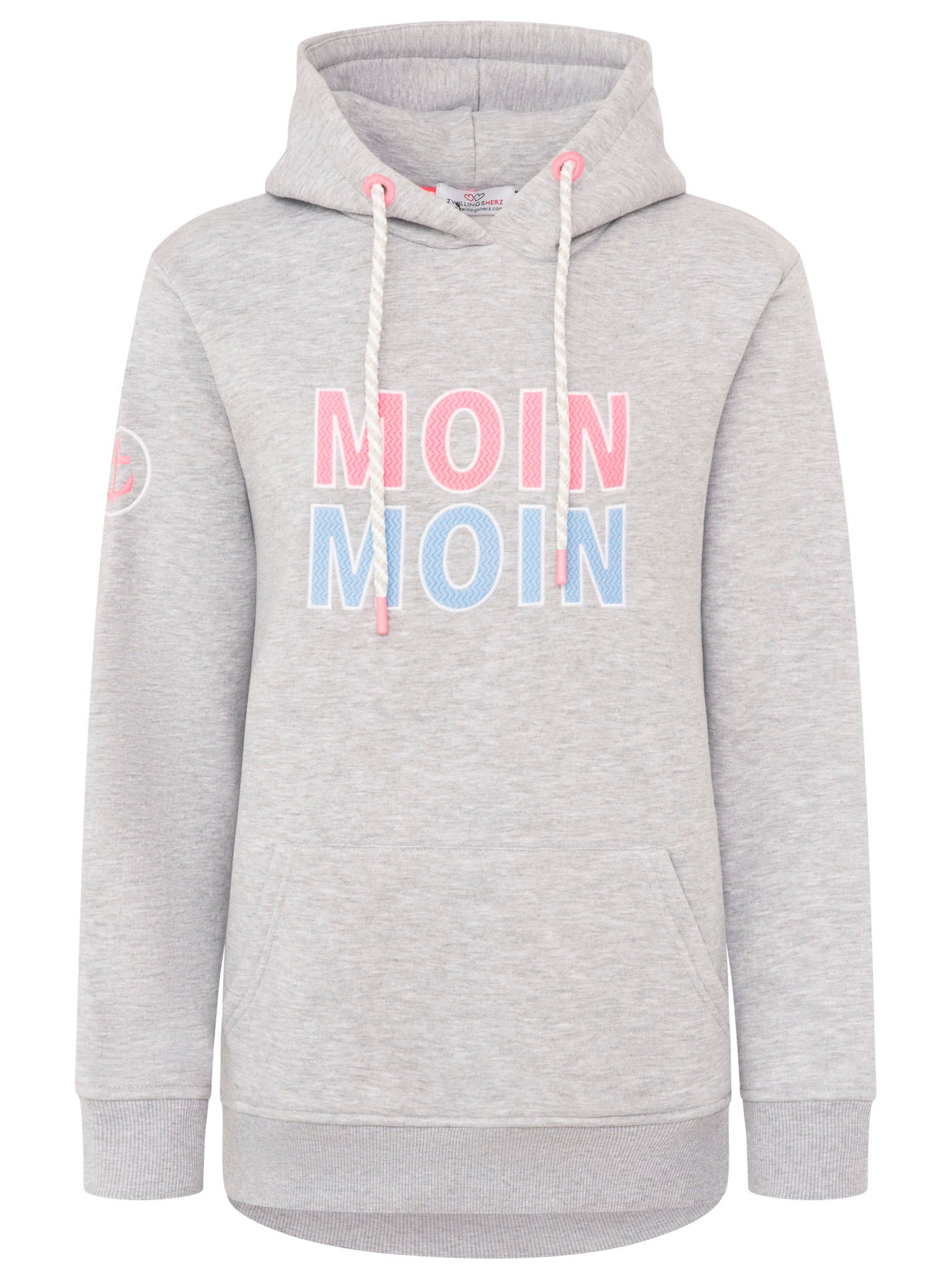 Zwillingsherz - Hoodie "Moin Moin" - Grau