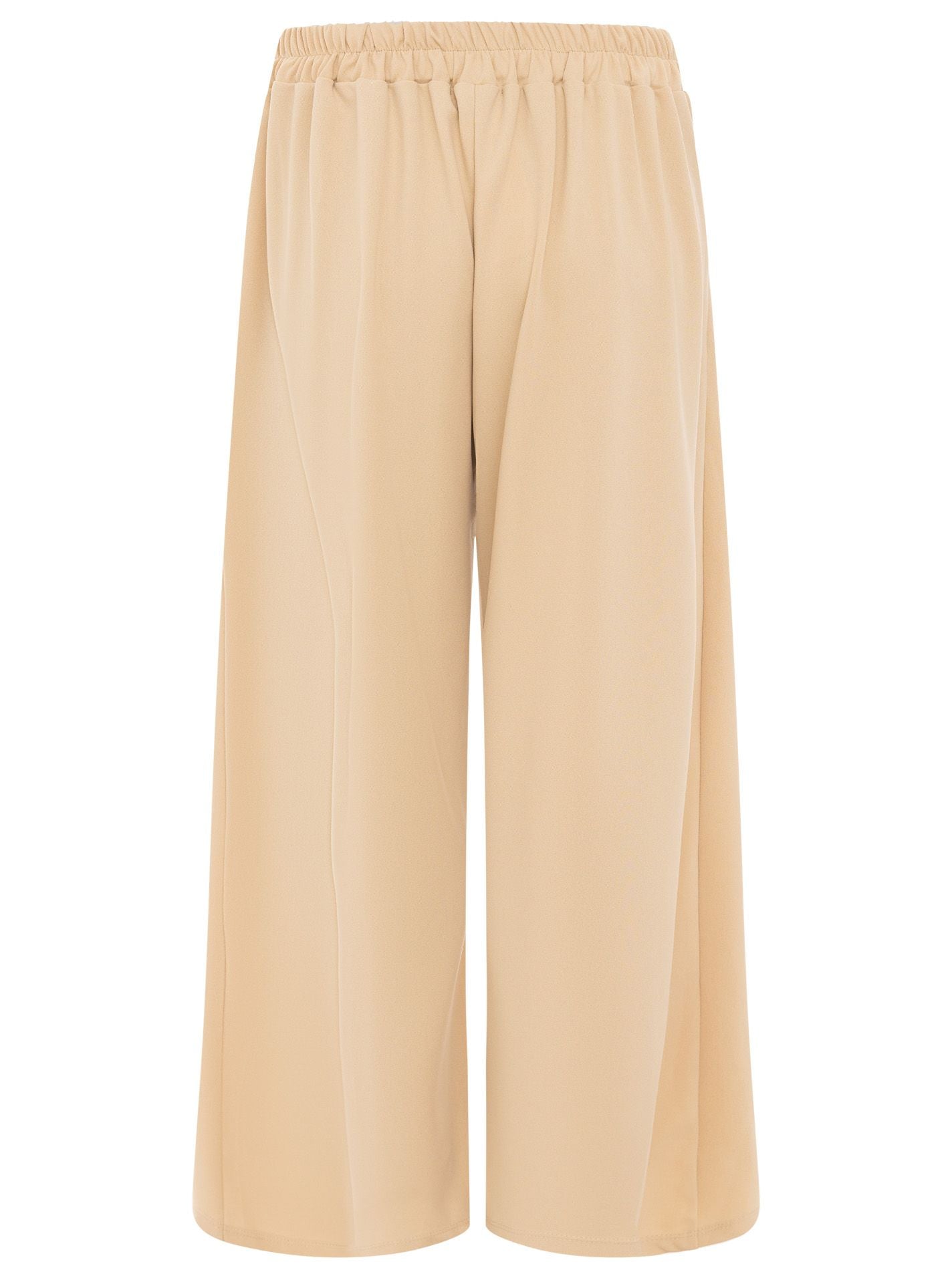Zwillingsherz Oversize Stoffhose "Bundfalte" - Dunkelbeige