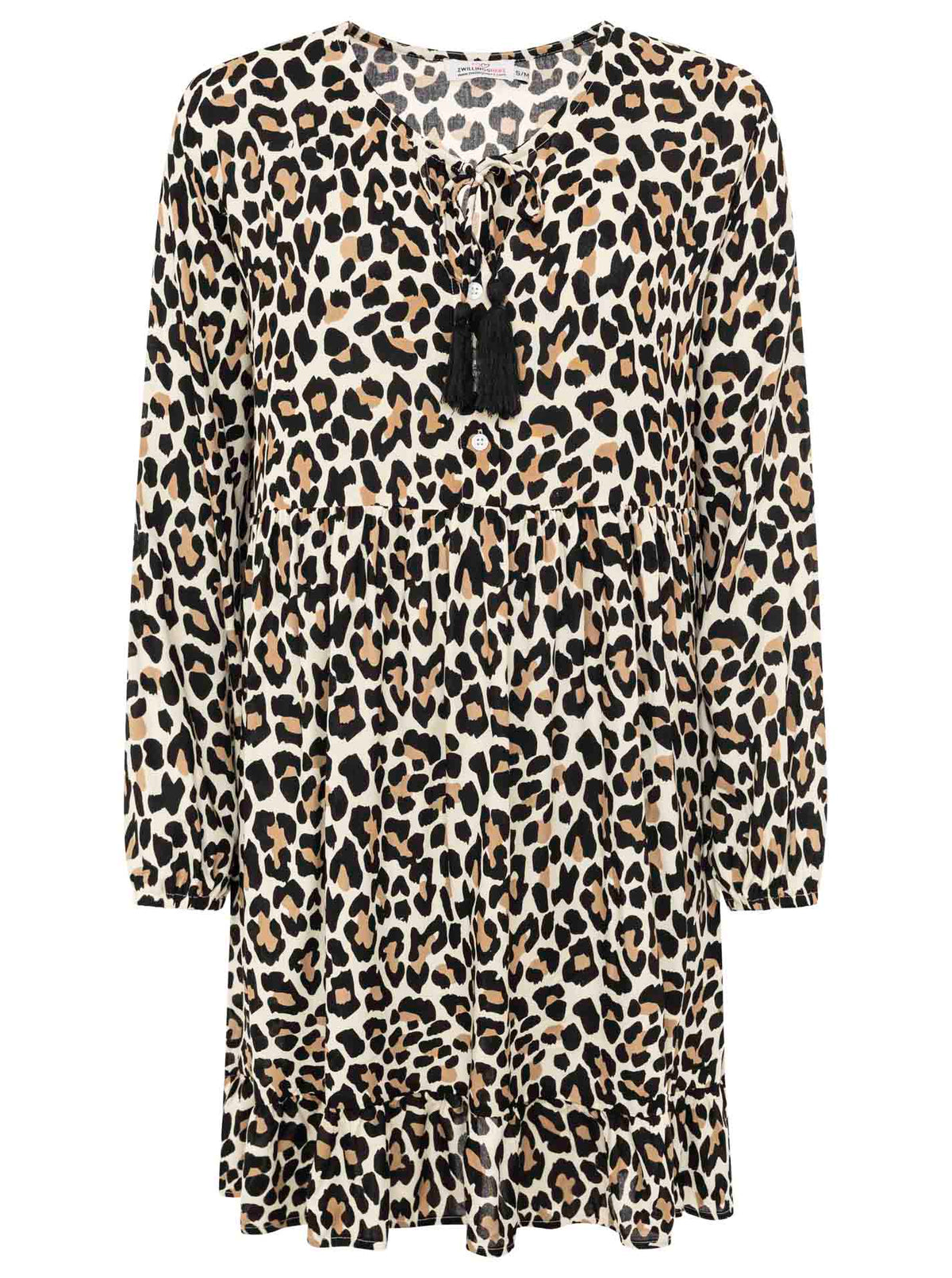 Zwillingsherz - Kleid/Tunika "Leo Dream" - Beige/Schwarz