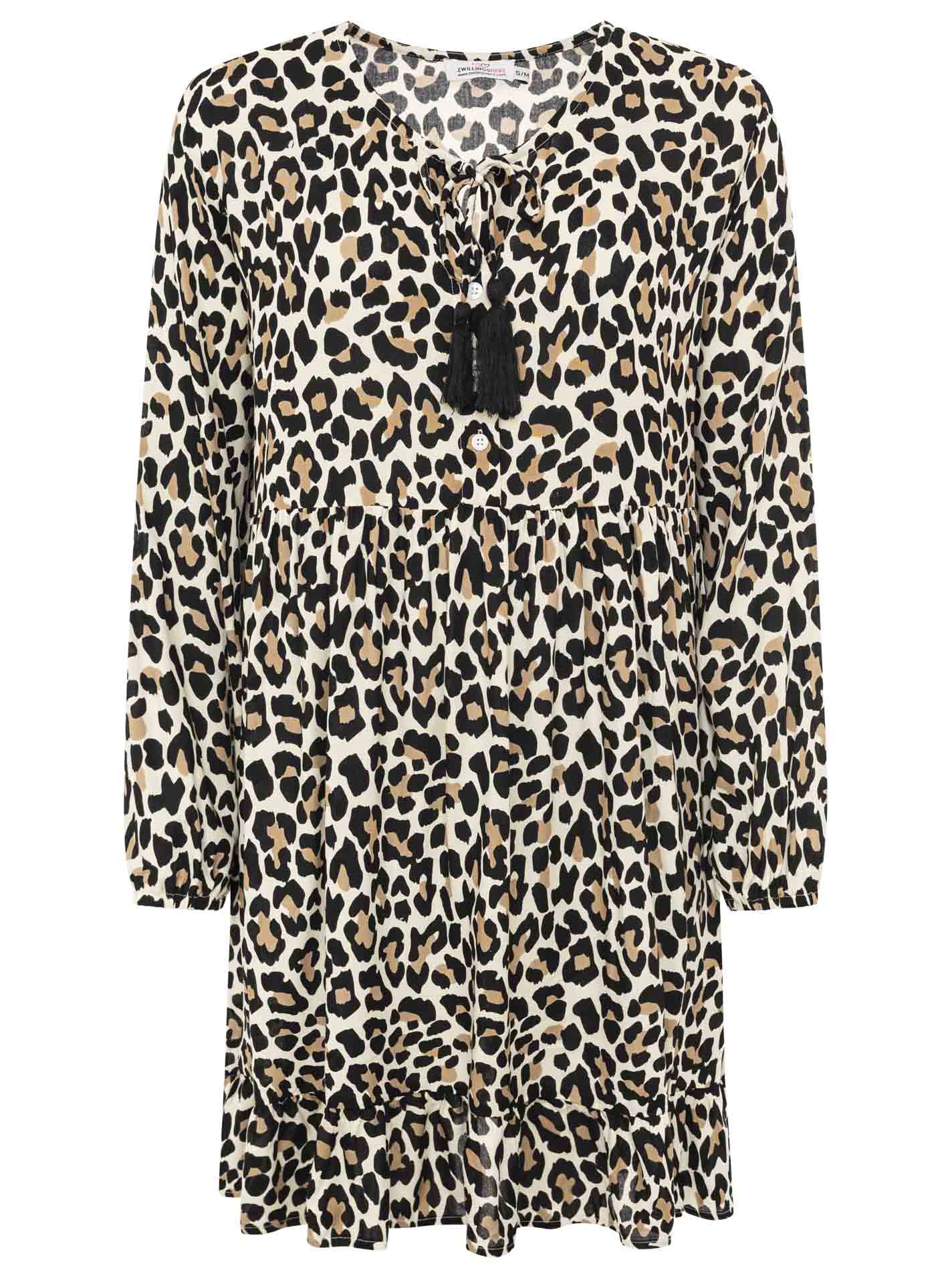 Zwillingsherz - Kleid/Tunika "Leo Dream" - Beige/Schwarz