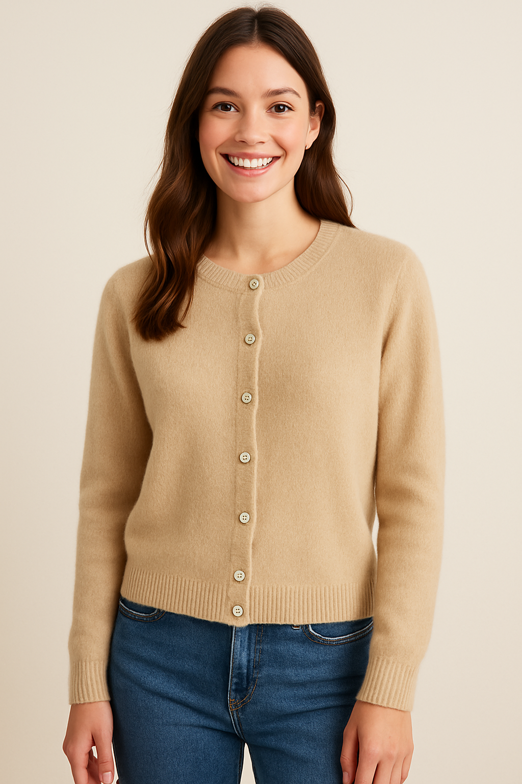Flair Comfort Style - Baby Alpaka Cardigan - Beige