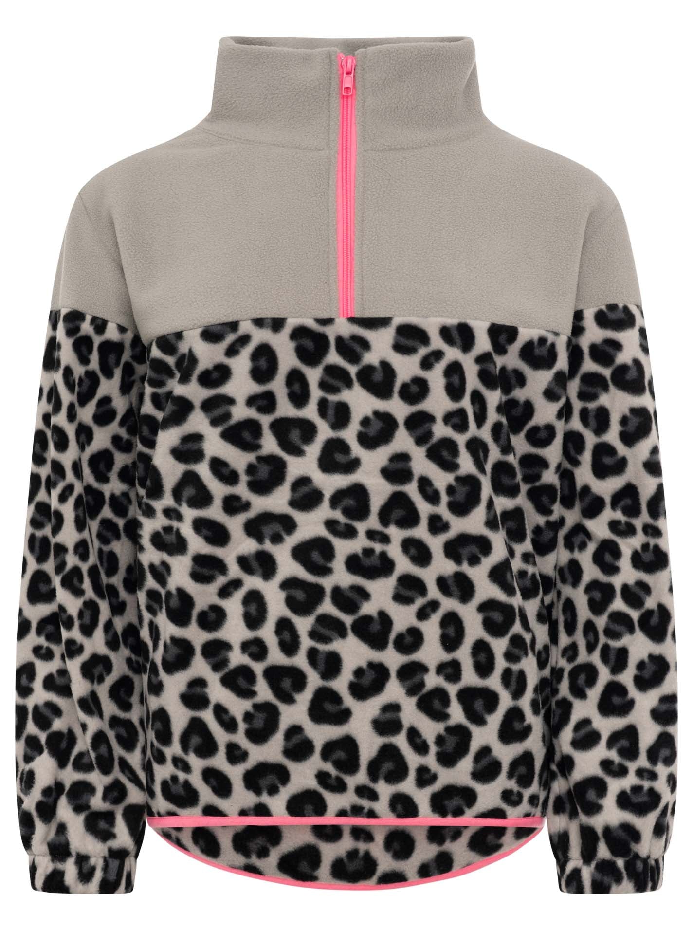 Zwillingsherz - Fleece Troyer Zipper "Leo Grau"