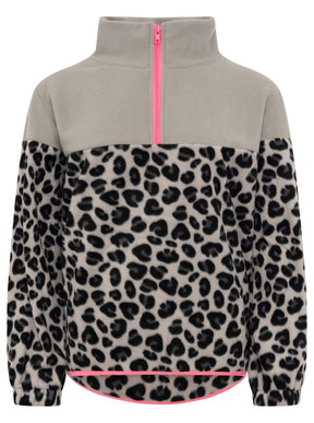 Zwillingsherz - Fleece Troyer Zipper "Leo Grau"