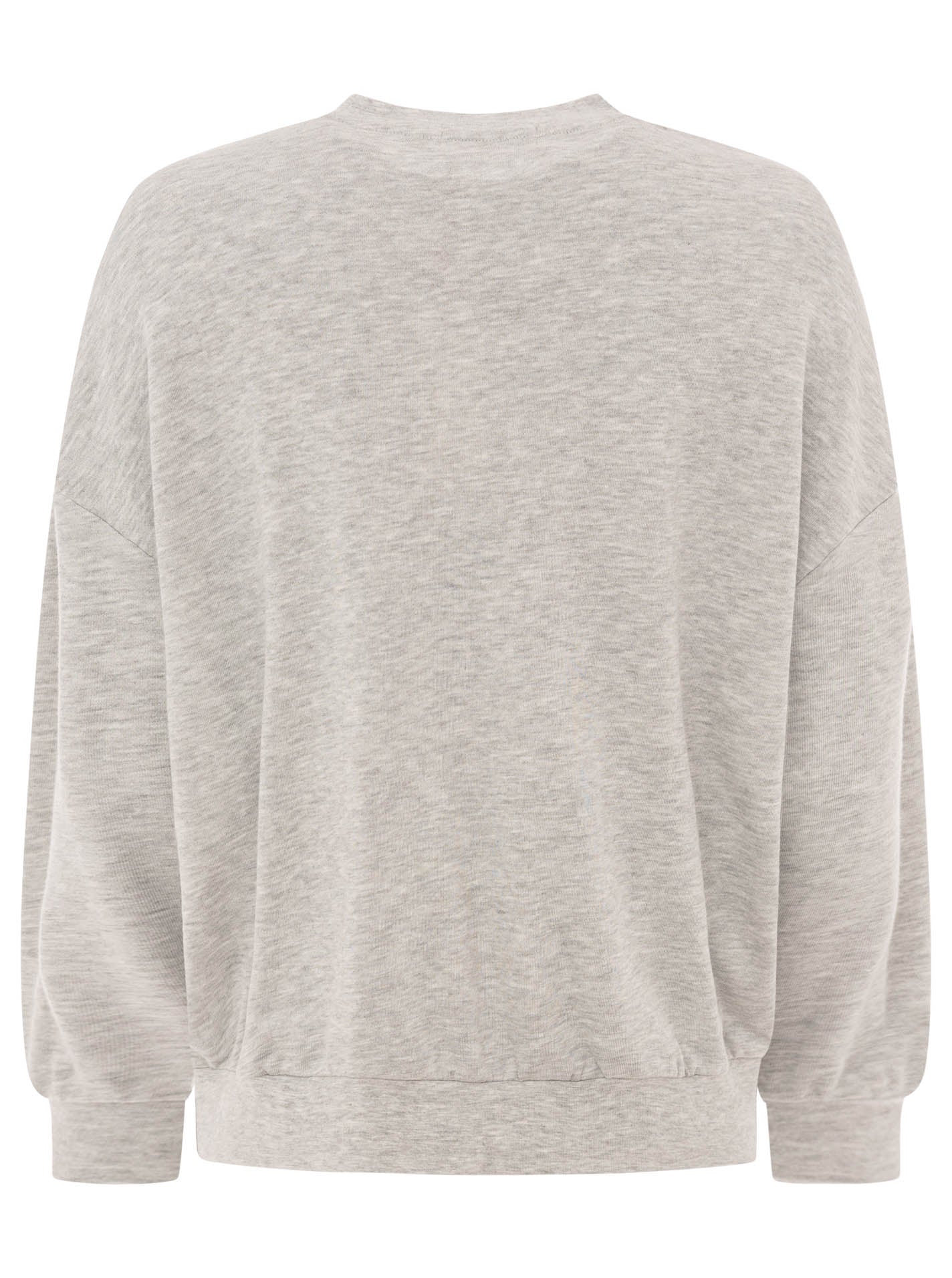 Zwillingsherz Sweatshirt mit Rundhals "Feel Good Club" - Grau