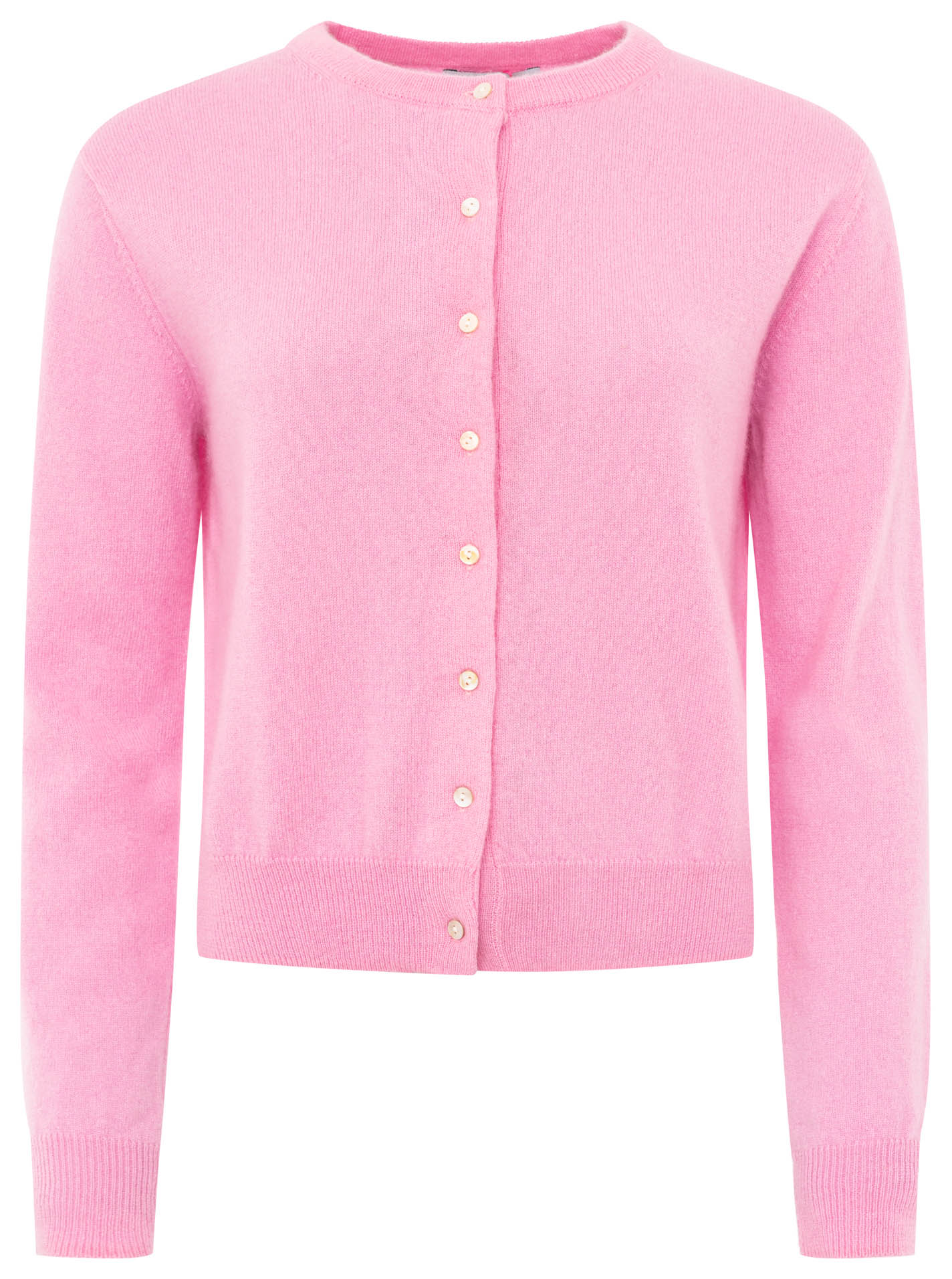 Zwillingsherz Kaschmir Strickjacke Perlmutt (100% Cashmere) - Rosa