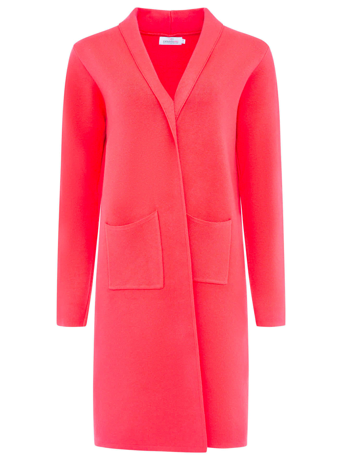 Zwillingsherz Strickjacke Schalkragen Jessy - Rot