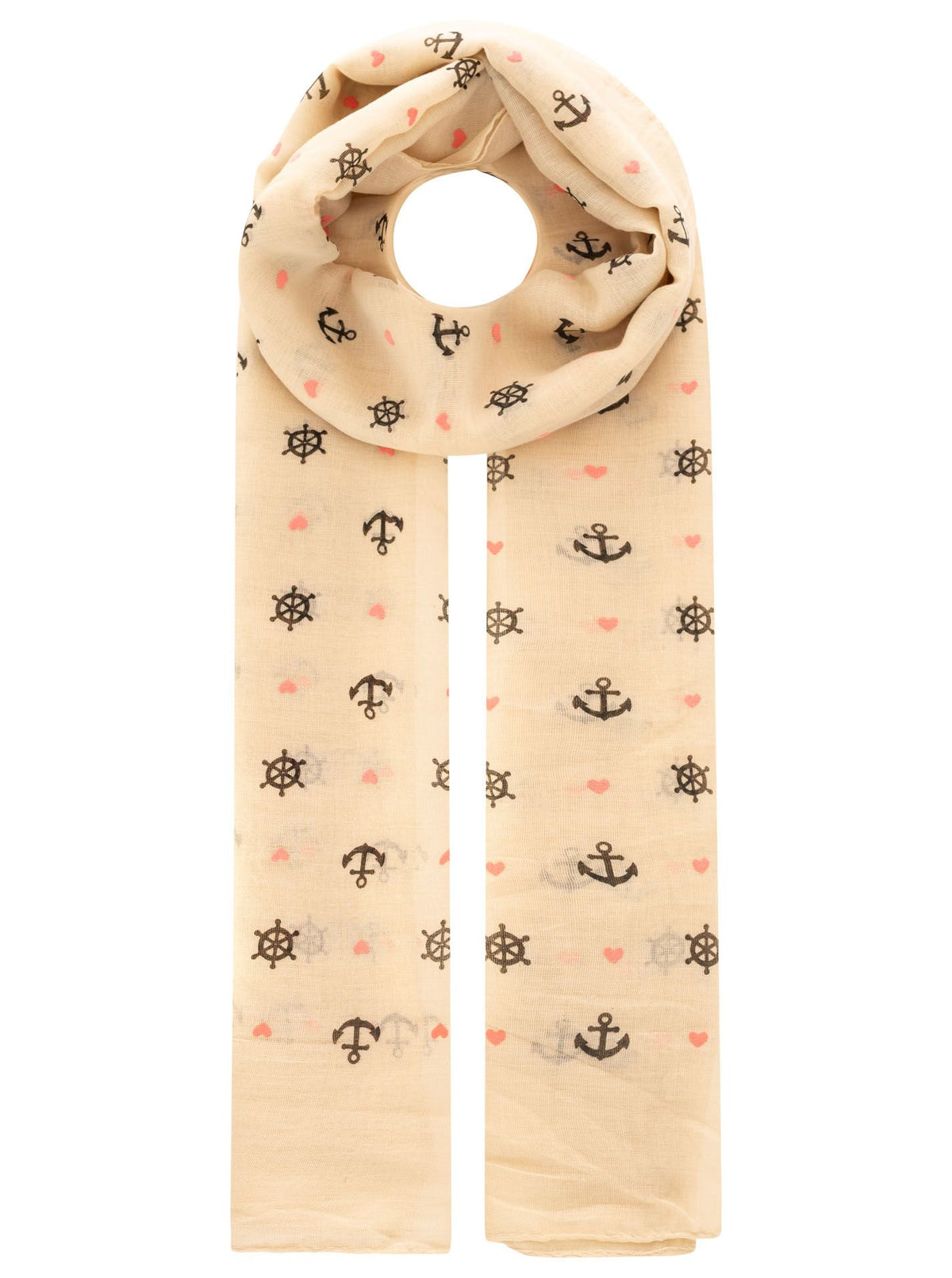 Zwillingsherz - Schal Anker Liebe - Beige
