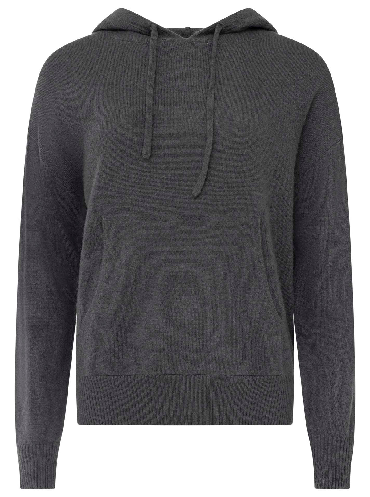 Zwillingsherz 100% Kaschmir Hoodie - Dunkelgrau