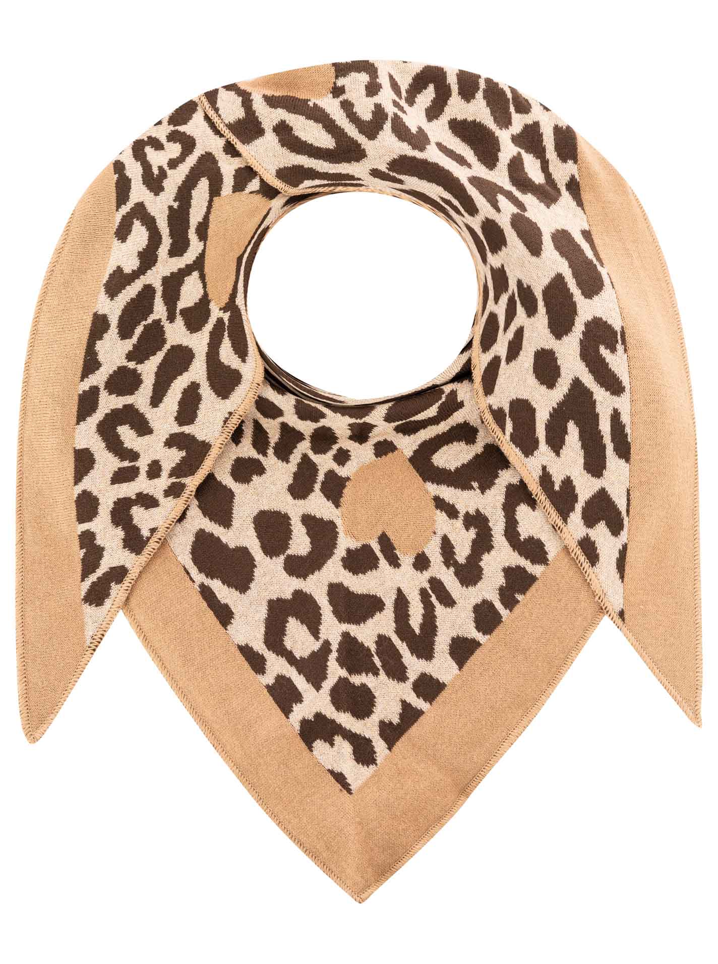 Zwillingsherz - Dreieckstuch "Liebes Leo" Baumwolle - Beige