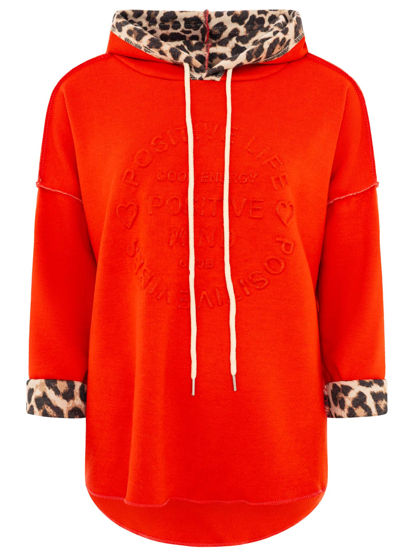 Zwillingsherz  Hoodie Doubleface "Leo" - Rot