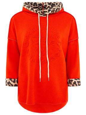 Zwillingsherz  Hoodie Doubleface "Leo" - Rot